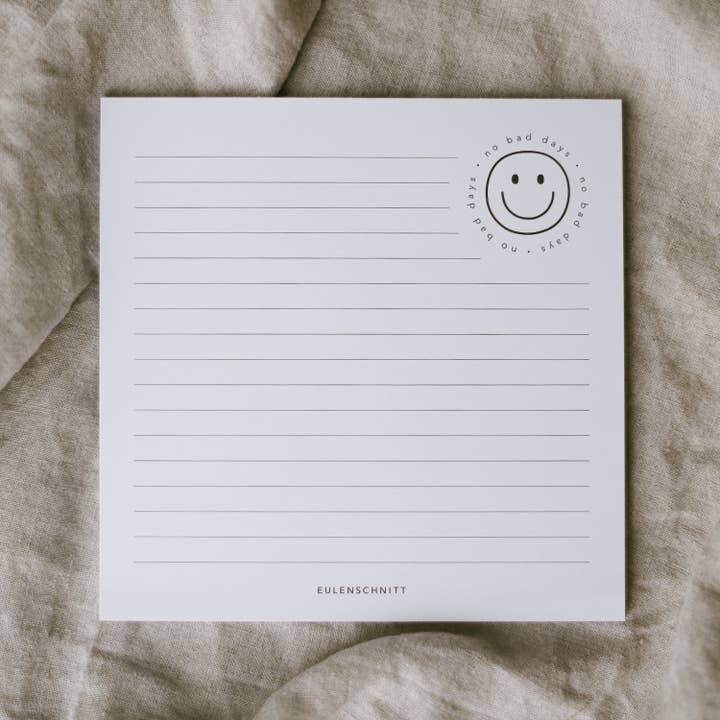 Eulenschnitt - Wholesale Notepad - Block No bad days (PU = 10 pcs)1