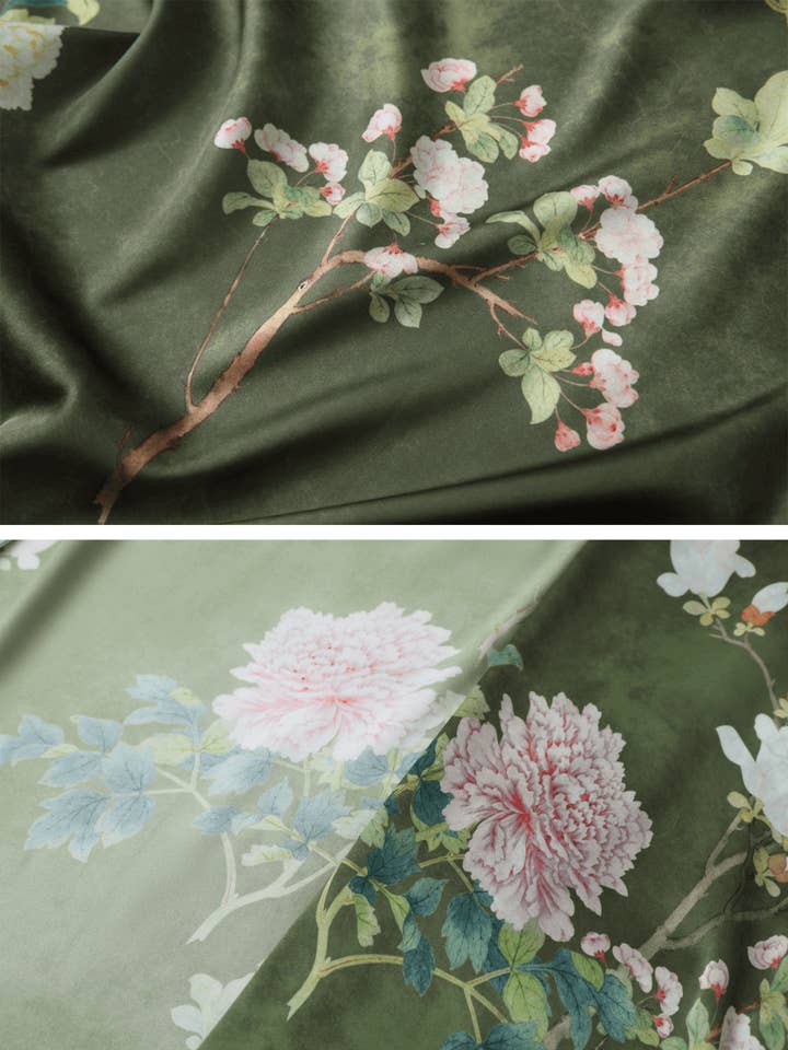 Floral Olive Kimono Robe for wholesale on Faire22