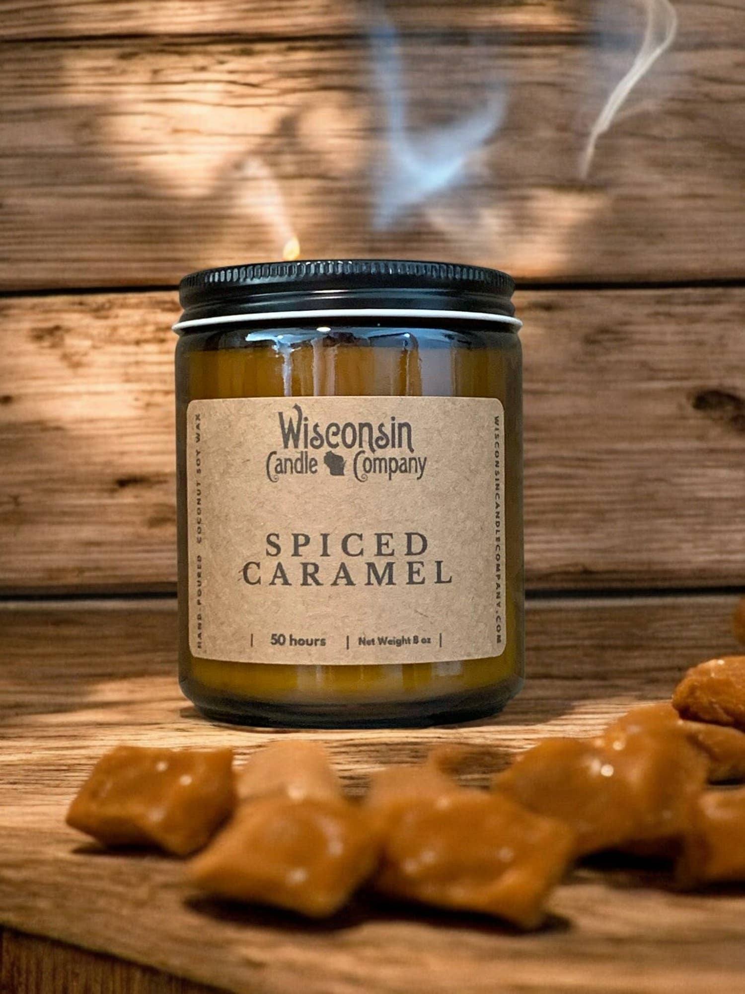 Wisconsin Candle Company - Wholesale Jar/Filled Candle - Spiced Caramel0