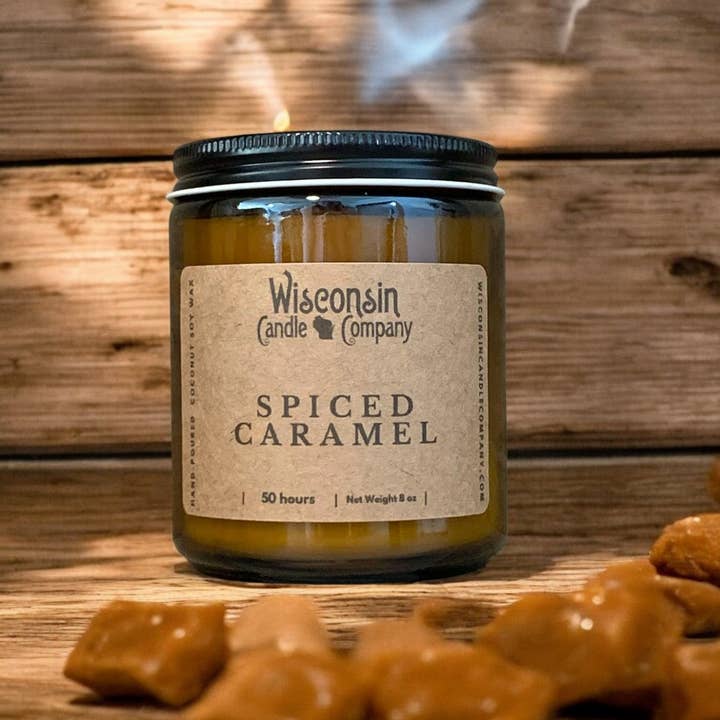 Wisconsin Candle Company - Wholesale Jar/Filled Candle - Spiced Caramel