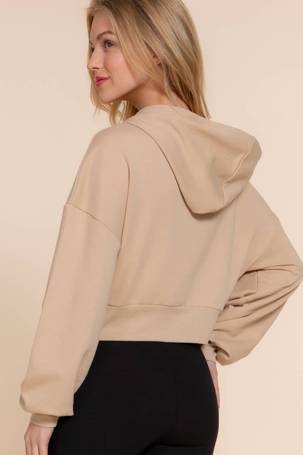 Active Basic | Active USA - Vente Sweat à capuche – femme - Veste à capuche zippée manches longues en French Terry6