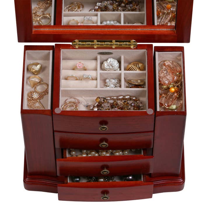 Mele and Co - Wholesale Jewelry Box/Organizer - Mele and Co Harmony Wooden Musical Jewelry Box
