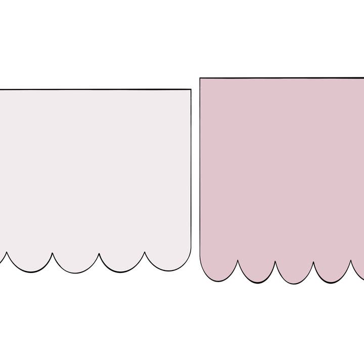 Single Edge Scalloped Squares 1 & 2 for wholesale by Maison’s Custom Cutters
