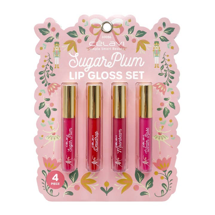PINEAPPLE Beauty - Wholesale Lip Gloss - Celavi 60086 Nutcracker Sugar Plum Lip Gloss Set - 12 pcs