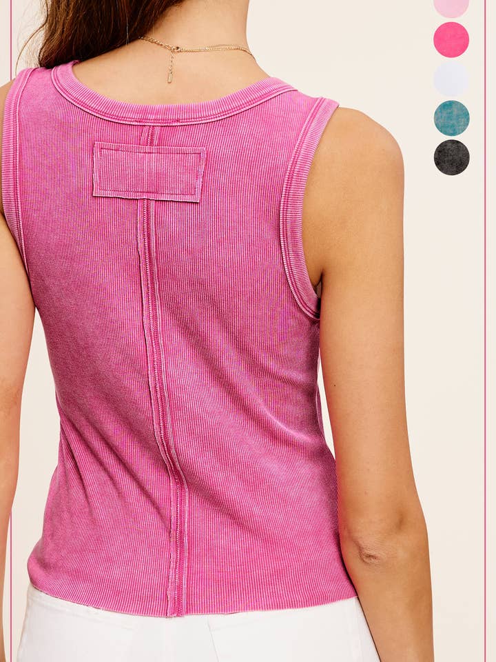 Débardeur respirant à motif minéral délavé au dos HCT7694 pour la vente par La Miel