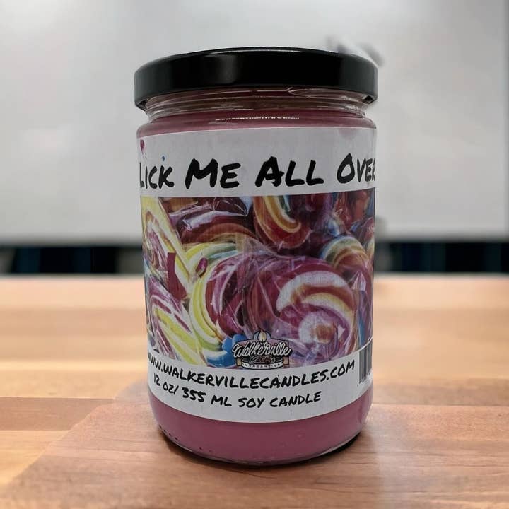 Lik Me Overal Eco-vriendelijke 12 oz Kokos Soja Kaars voor wholesale door Walkerville Candles