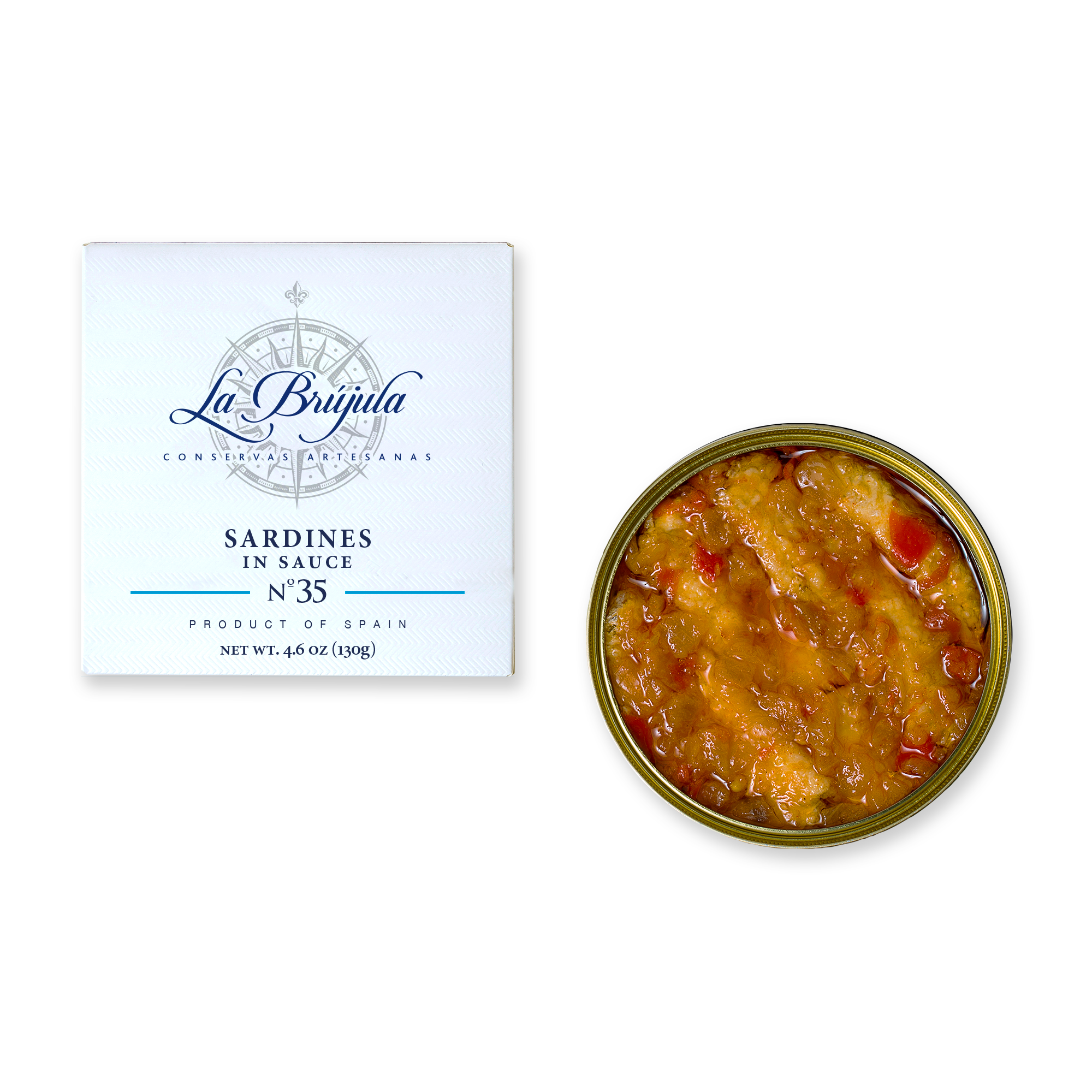 Conservas La Brújula - Wholesale Tinned Fish - Sardines In Sauce RO150. LB350
