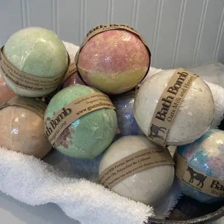 Goat Milk Bath Bomb Starter/refill Package of 45 for wholesale by Whitetail Lane Farm Goat Milk Soap