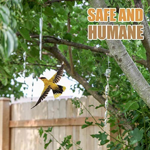 Tapix - Wholesale Bird Feeder - Bird Repellent Device Reflective Bird Diverters Hanging Spiral 11 inch 10 Pack6