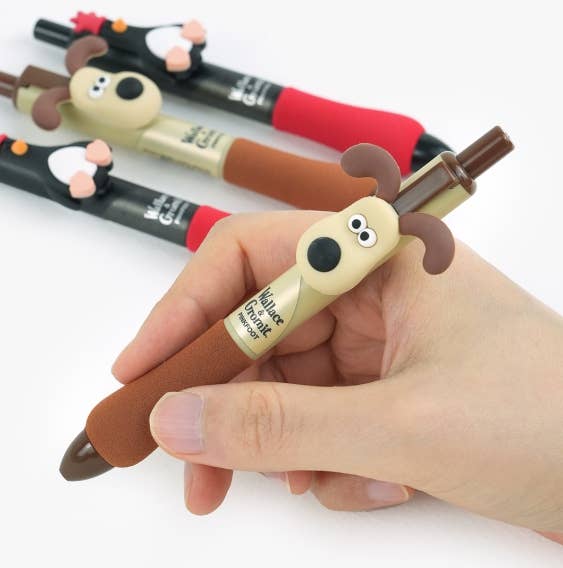 K-Wonderland - Wholesale Pen - Wallace & Gromit Mini Gelpennen met Figuren – Gromit & McGraw2