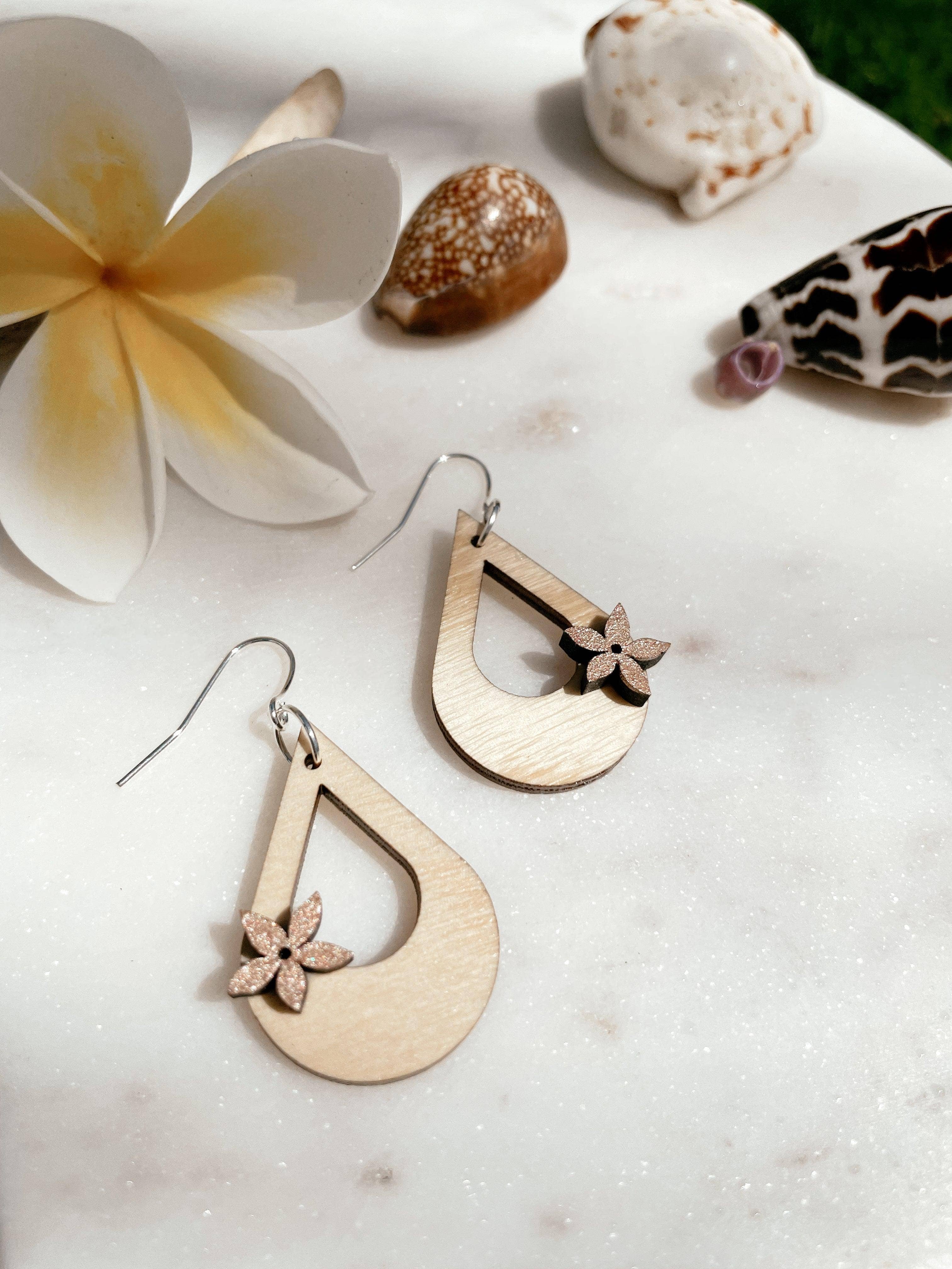 Solshine and Co - Wholesale Dangle Earrings - Small Drops With Hand Painted Pua6