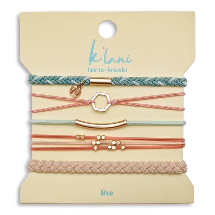K'Lani hair tie bracelets - Wholesale Jewelry Set - Live Hair Tie Bracelets