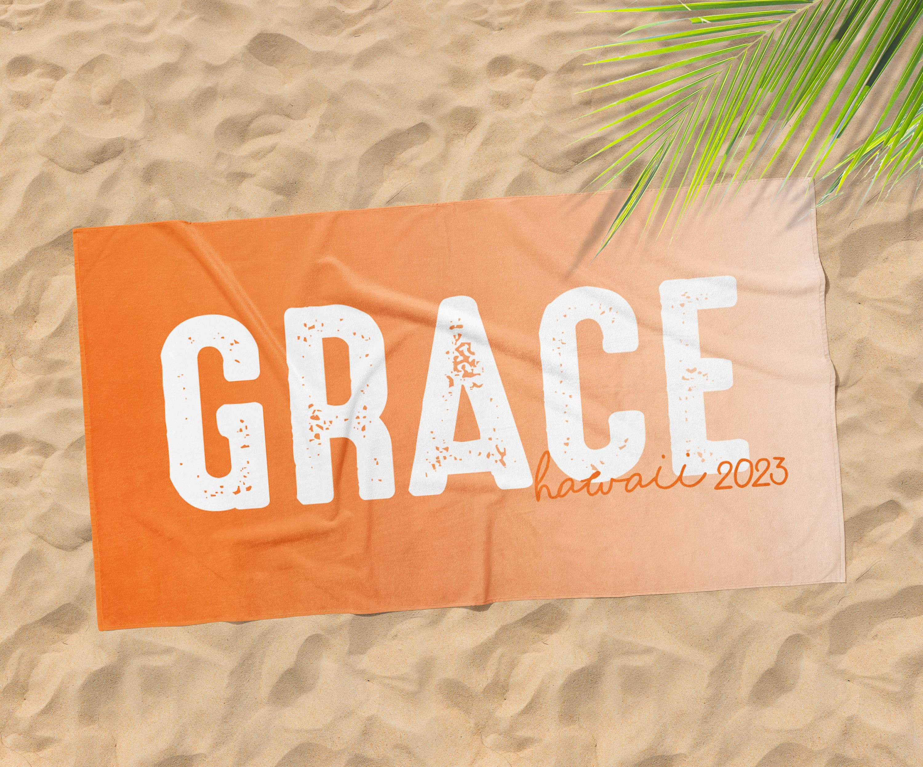 BloomAngel - Wholesale Beach Towel - Personalized Beach & Bath Towel with Custom Name #117