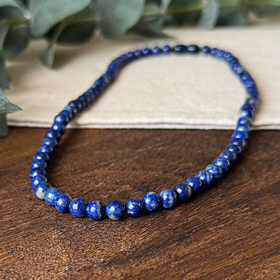 REMOVED BRAND – wholesale Beaded/pearl necklace – Lapis Lazuli necklace2