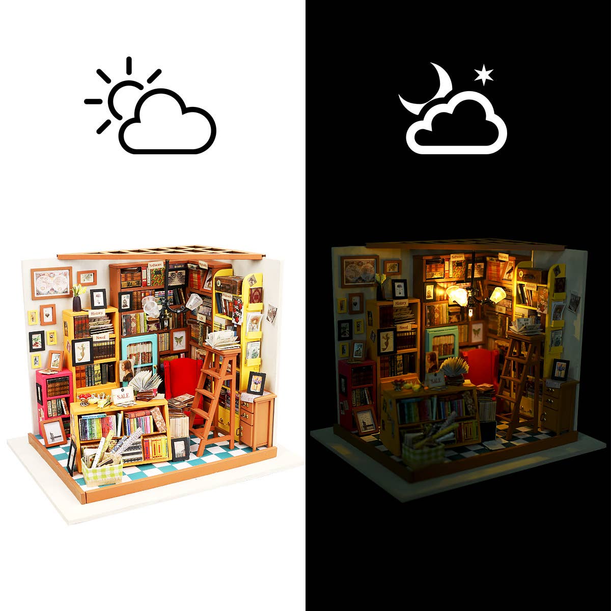 Hands Craft - Wholesale DIY Craft Kit - DIY Miniature House Kit: Sam's Study6