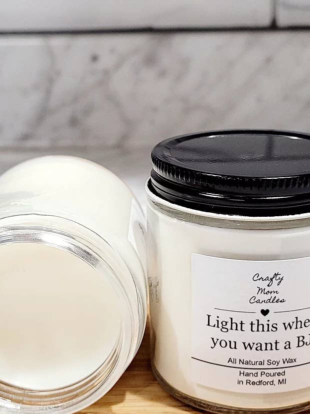 Gag Gift - Light this up candle - wickless or wicked option for wholesale by Crafty Mom Candles LLC