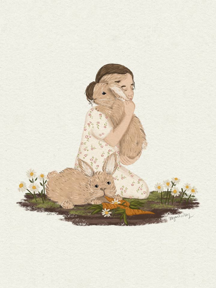 "Illustratie van Kleine Konijnenvrienden" voor wholesale door Megan Lindsey Illustration