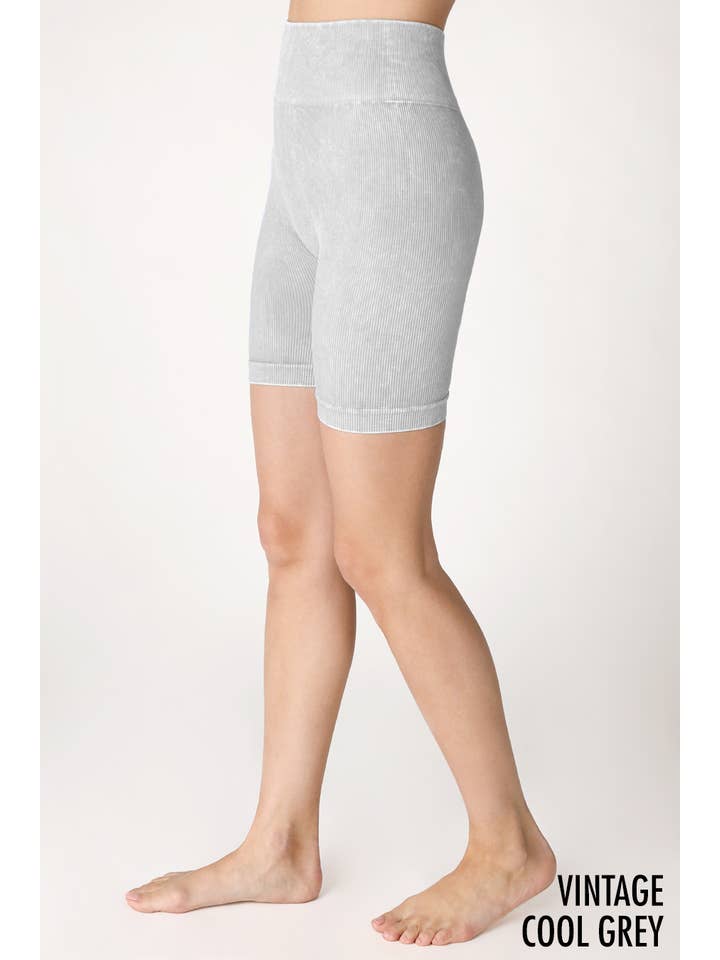 NIKIBIKI - Wholesale Athletic Shorts - Women's - NB8055 - Vintage Ribbed Highwaist Biker Shorts15