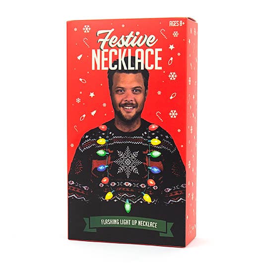 Gift Republic – wholesale Gag gift/novelty gift – Festive Christmas Light-Up Necklace2