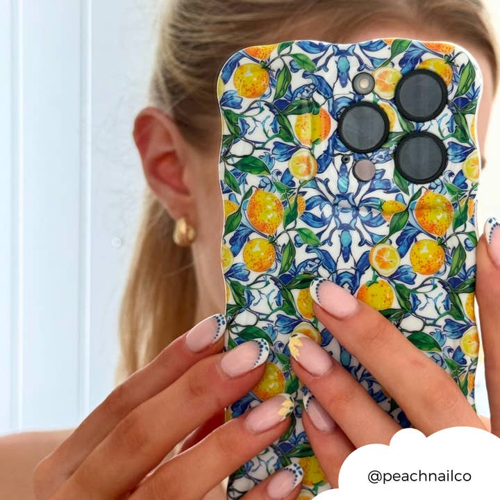 Coconut Lane – wholesale Phone case – Women’s – Wavy Phone Case - Amalfi Lemon10