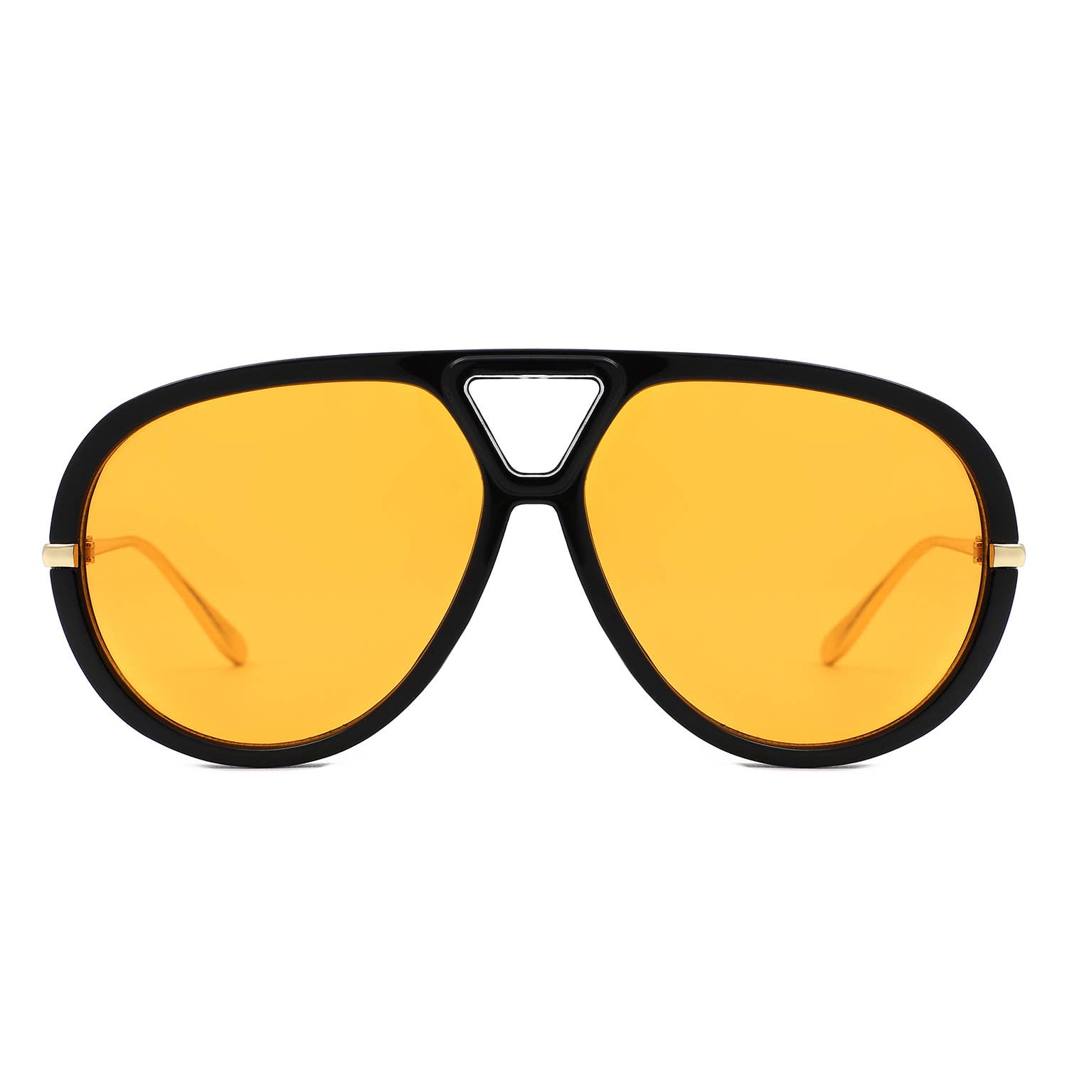 Cramilo Eyewear – wholesale Solglasögon - Dam – Retro Dubbelbrygga Djärva Mode Aviator Solglasögon8