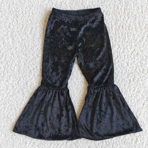 Cher Velvet Flare Pants - Black