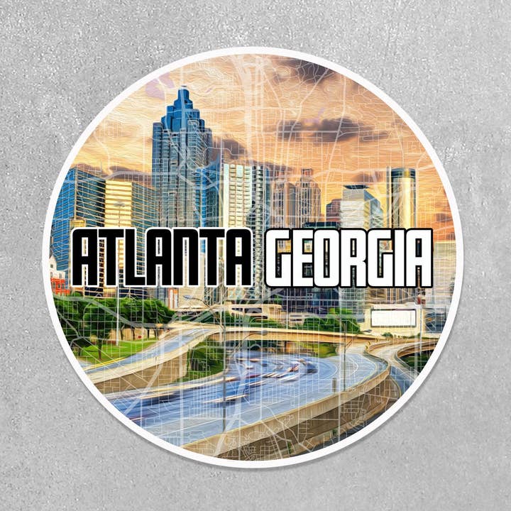 Atlanta Georgia Sticker for wholesale by Real Cool Stickers & Stuff