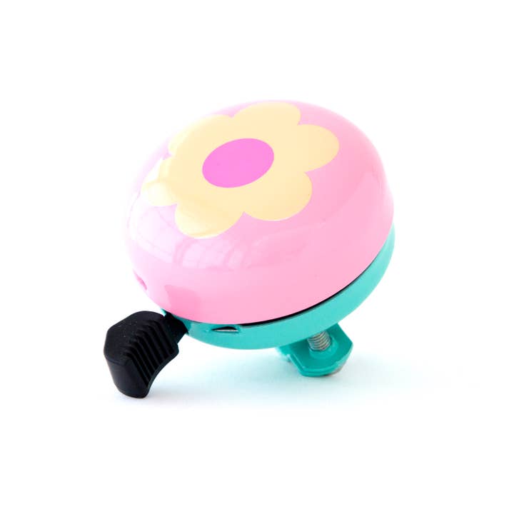 Beep - Wholesale Biking Accessories - Retro Flower Power Bike Bell & Scooter Bell- Pink