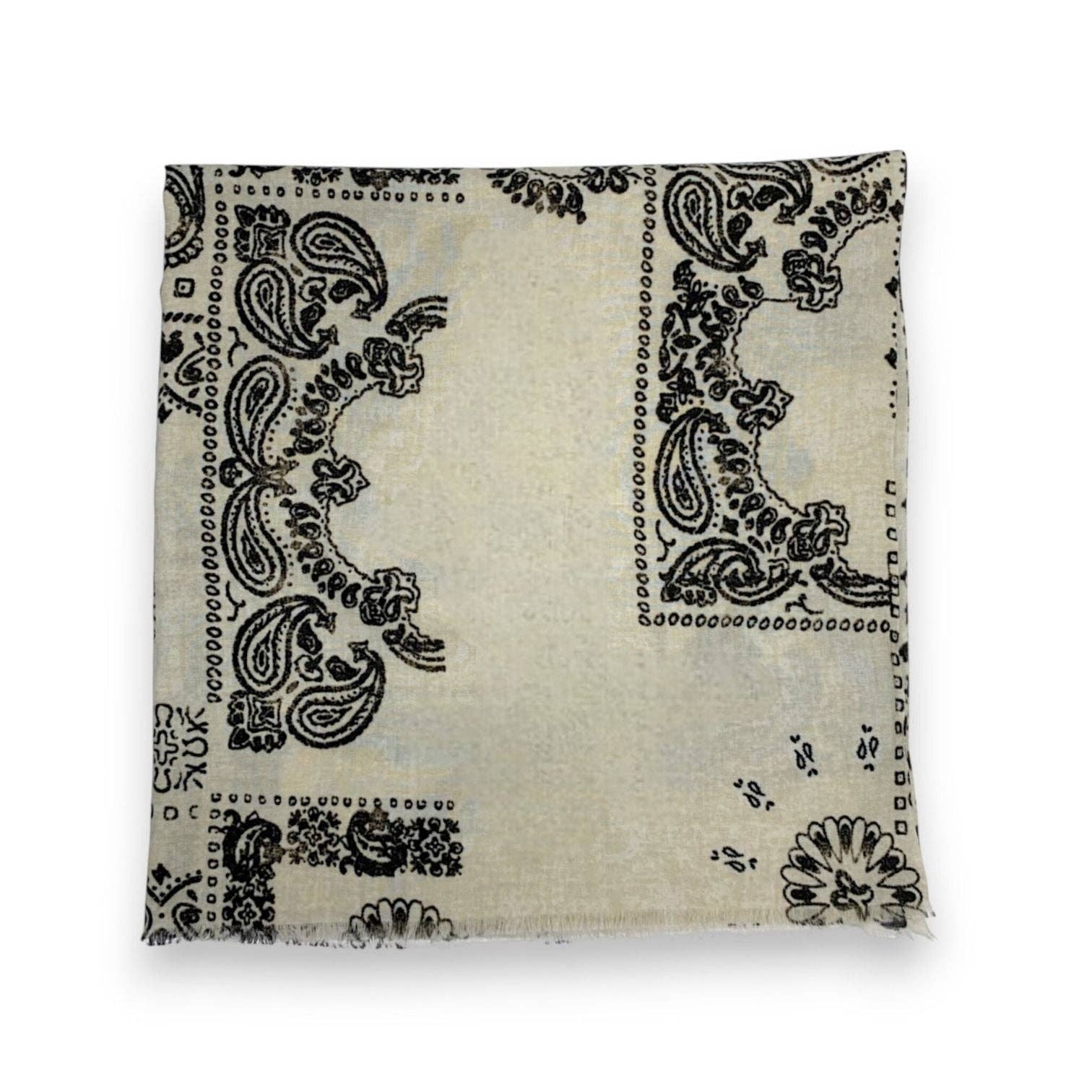 Lili Scarves (US Duty Free) – wholesale Scarf – Women's – Bandana Print Wool Blend Scarf9