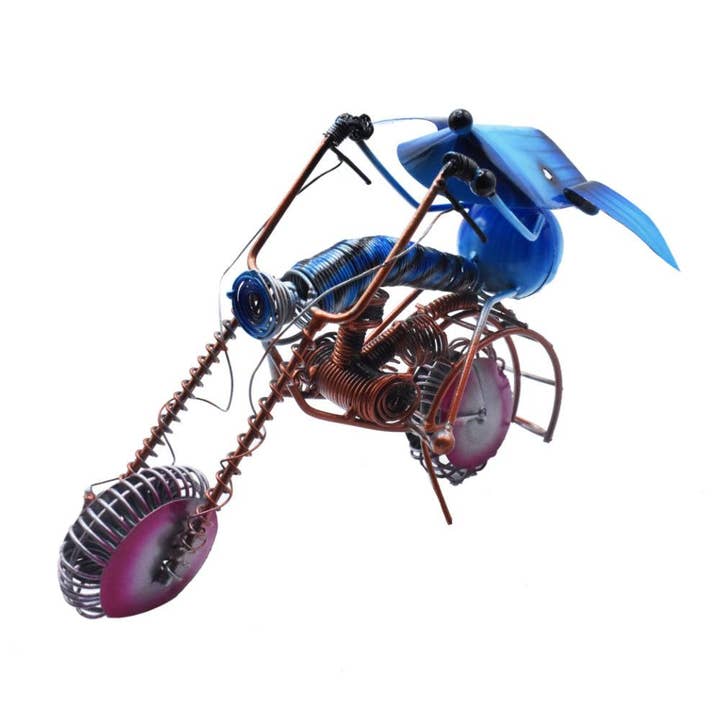 Cane su motocicletta in metallo 22x15x17cm per la vendita all'ingrosso da parte di Shared Earth