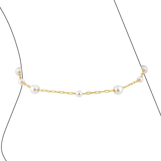 Sahira Jewelry Design - Vente Bracelets de cheville - Bracelet de cheville Kalani Pearl0