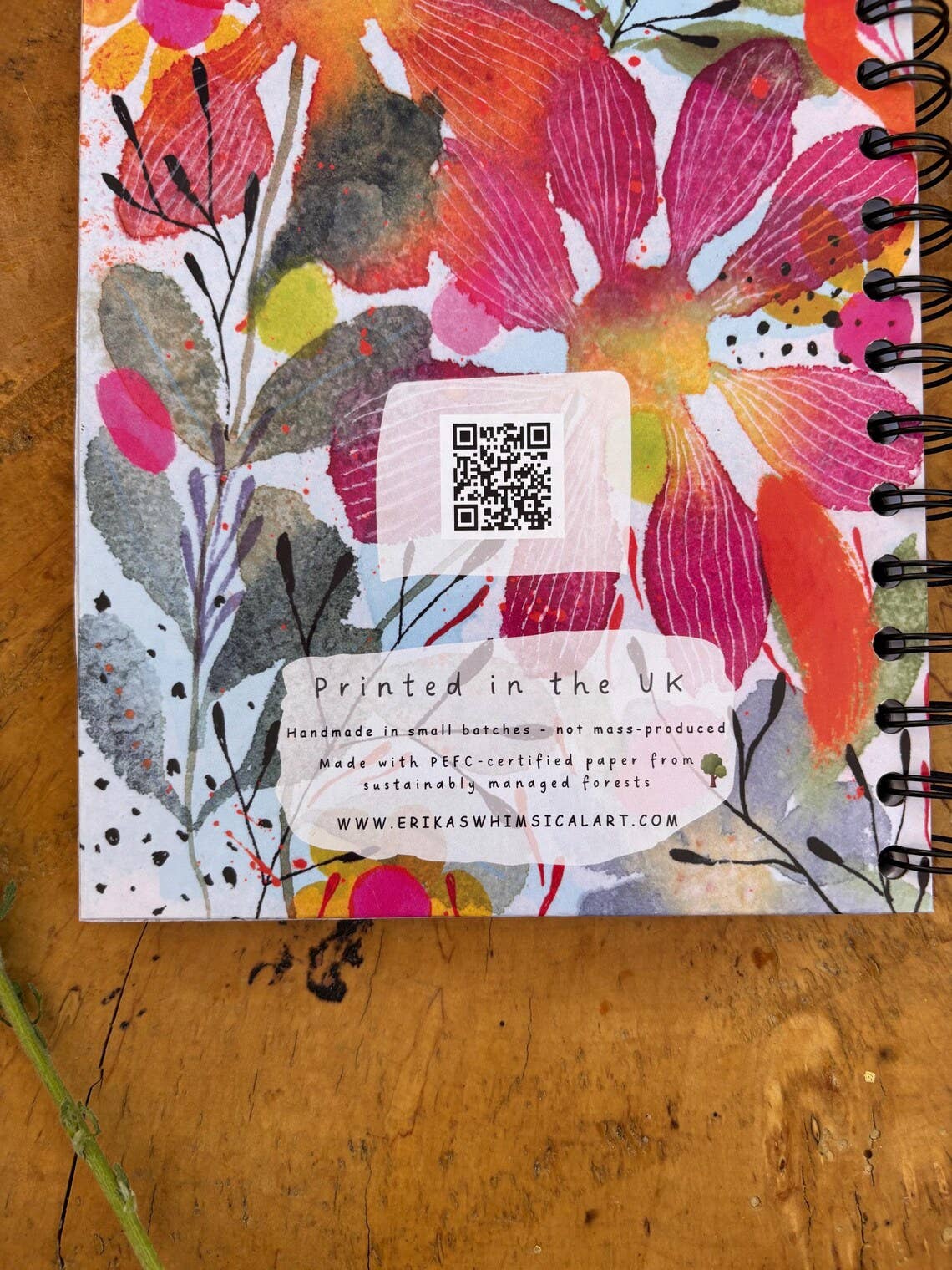 Erika's Whimsical Art – wholesale Notebook – Wild Ideas -A5 Handmade Notebook / Illustrated Journal  4