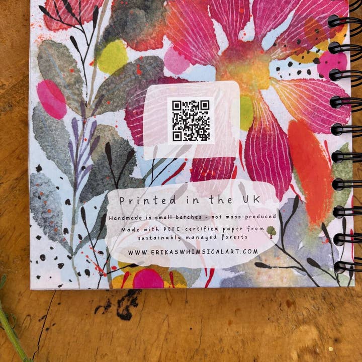 Erika's Whimsical Art – wholesale Notebook – Wild Ideas -A5 Handmade Notebook / Illustrated Journal 4
