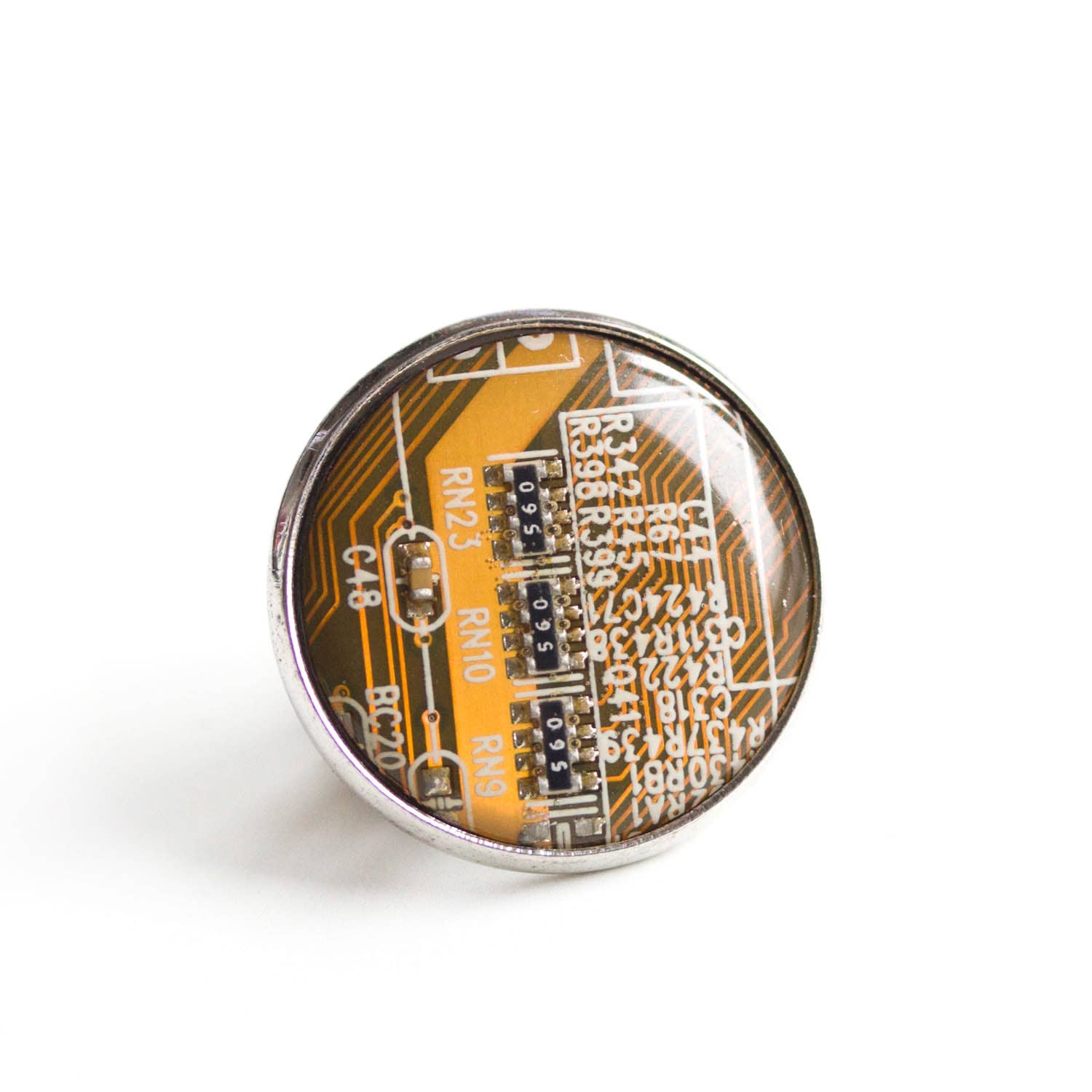 Pavlysh s.r.o. - Wholesale Lapel Pin/Button - Circuit board pin, 18mm silver6