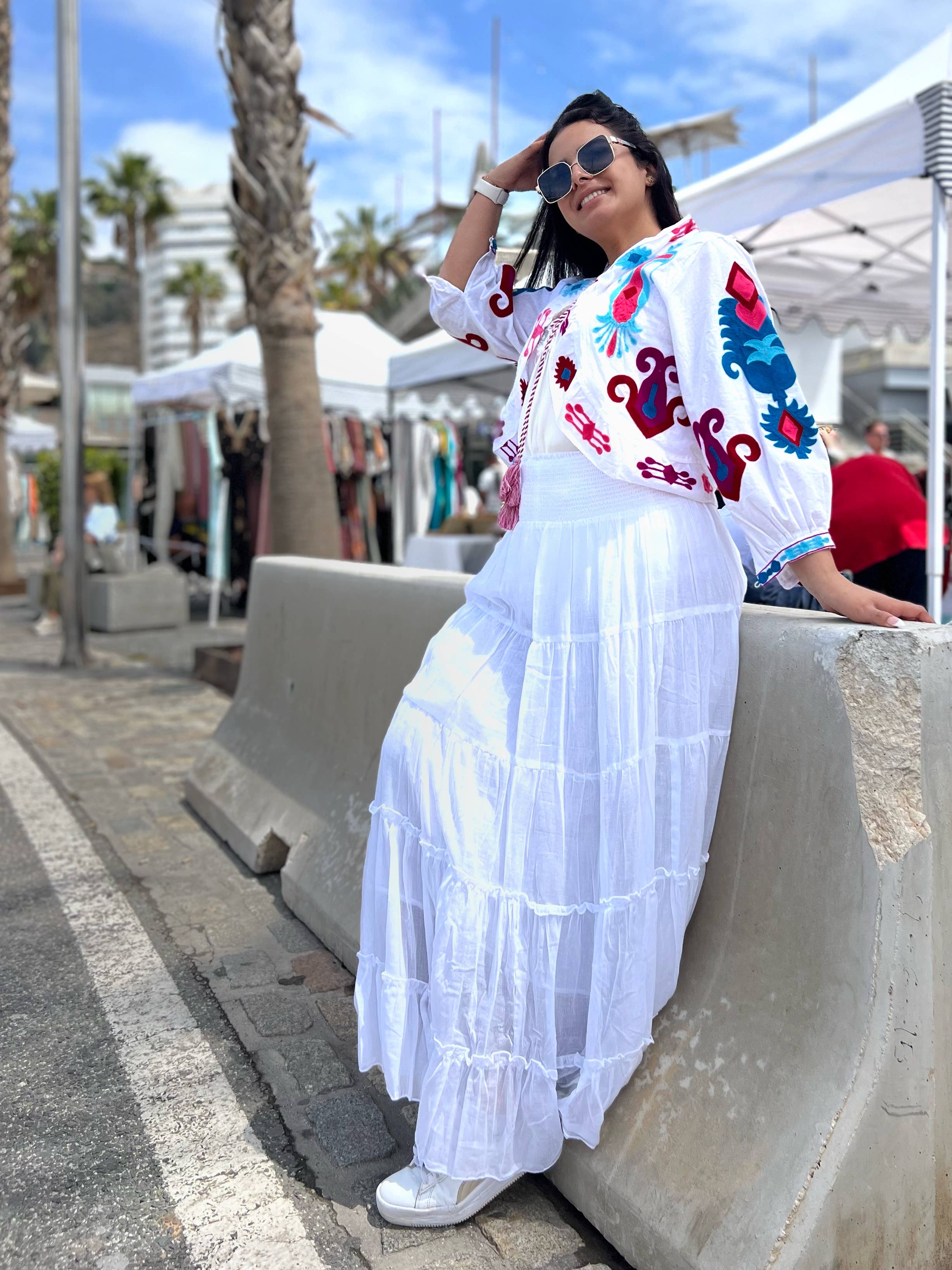 Kinomy - Wholesale Jas - Dames - Handgemaakte geborduurde katoenen bolero's (set van 4)3