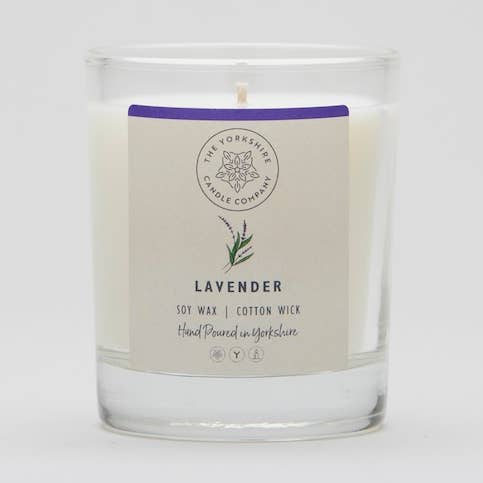 Lavender Glass Tumbler | Scented Candle | Soy Wax for wholesale by The Yorkshire Candle Company Limited