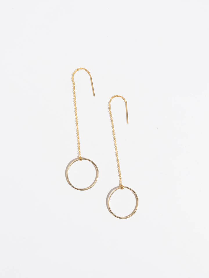 Circle Threader Earrings for wholesale by The Adorn Co.