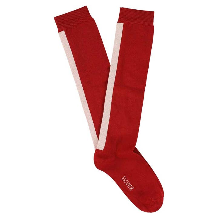 Calze al ginocchio da donna - Rosse / Rosa per la vendita all'ingrosso da parte di ESCUYER