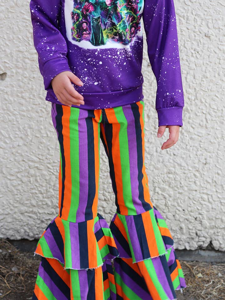 Halloween stripe printed double layer bell pants. PNG40153003- for wholesale by Kids Charm Online