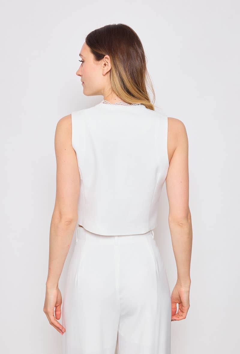 LULUMARY - Wholesale Suit Vest - Women's - Buttoned vest GL01715