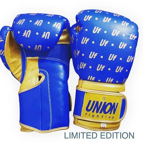 UNION fighting – wholesale Sporttillbehör – Limited Edition UNION kämpar blå och guld boxningshandskar