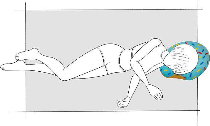 TRUYOND - Wholesale Throw/Decorative Pillow - Donut Pillow for Ear Piercings, Side Sleeping - Blue4