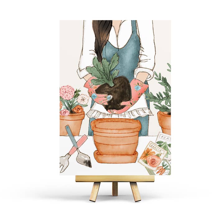 Plant Pot - Postcard for wholesale by Penpaling Paula