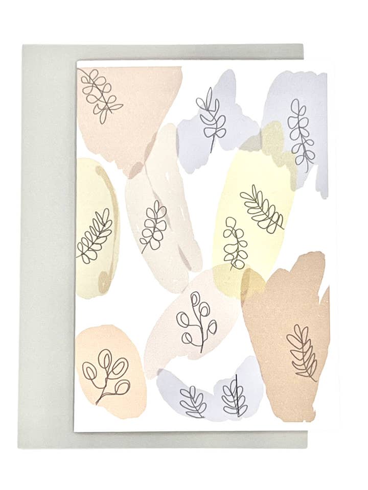 Motif Abstrait Floral | Carte Quotidienne pour la vente par Colourina Design