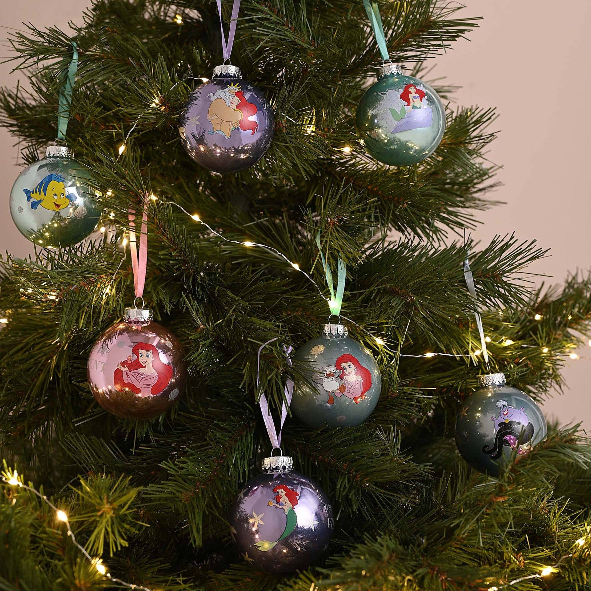 WIDDOP and Co. - Vendita all'ingrosso Decorazione natalizia - Set di 7 palline di Natale Disney - La Sirenetta1