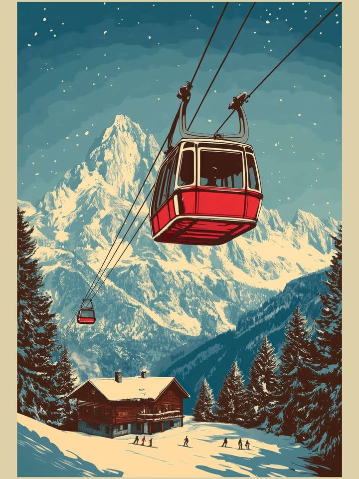 Vintage Cable Car Poster for wholesale by MokaMouse