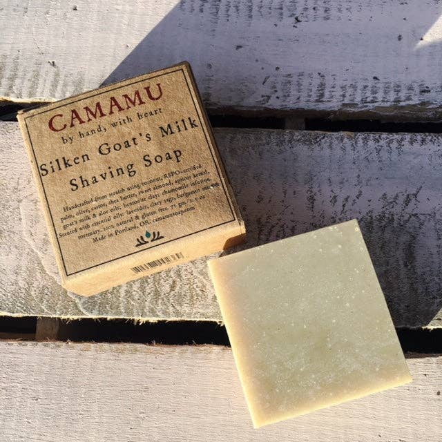Jabón de afeitar Silken con leche de cabra para venta al por mayor de Camamu Soap
