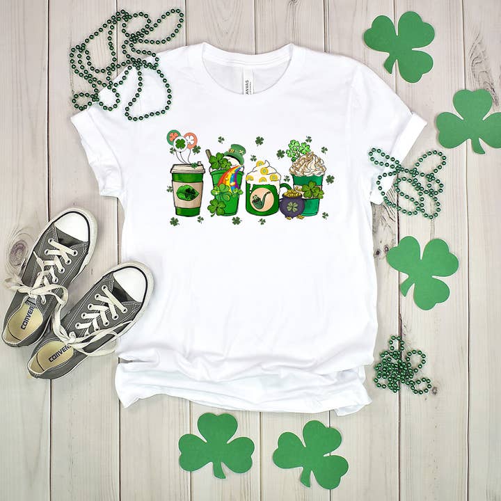 Maglietta Irish Coffee per il giorno di San Patrizio per la vendita all'ingrosso da parte di Sights Ink