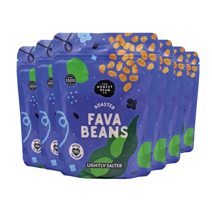 Roasted Fava Beans 'Lightly Salted' 120g for wholesale by The Honest Bean Co