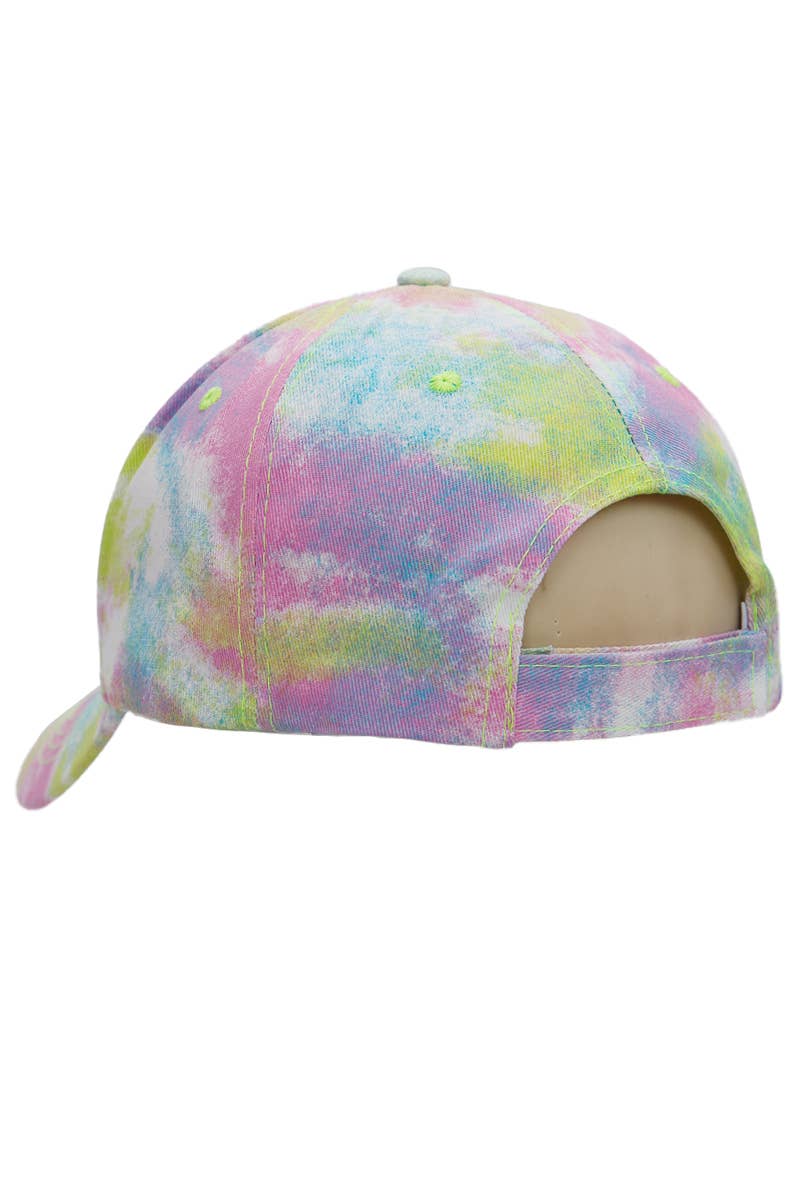 Cap Zone – Engroshandel Baseballkasket - Dame – Pastel spraymaling Tie Dye Confetti Baseballkasket2